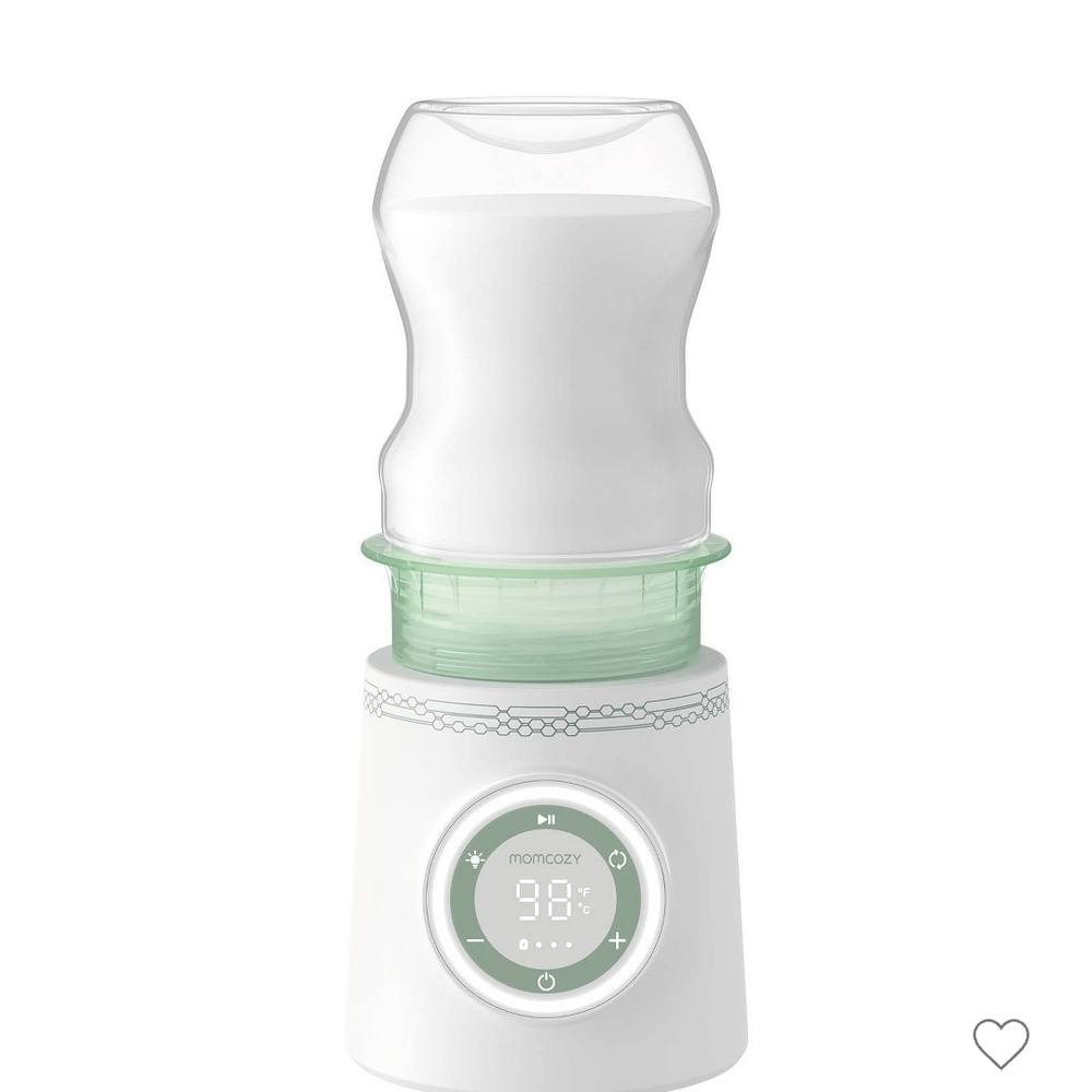 Momcozy White and Green Baby Bottle Warmer